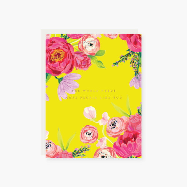 floral people like you encouragement card