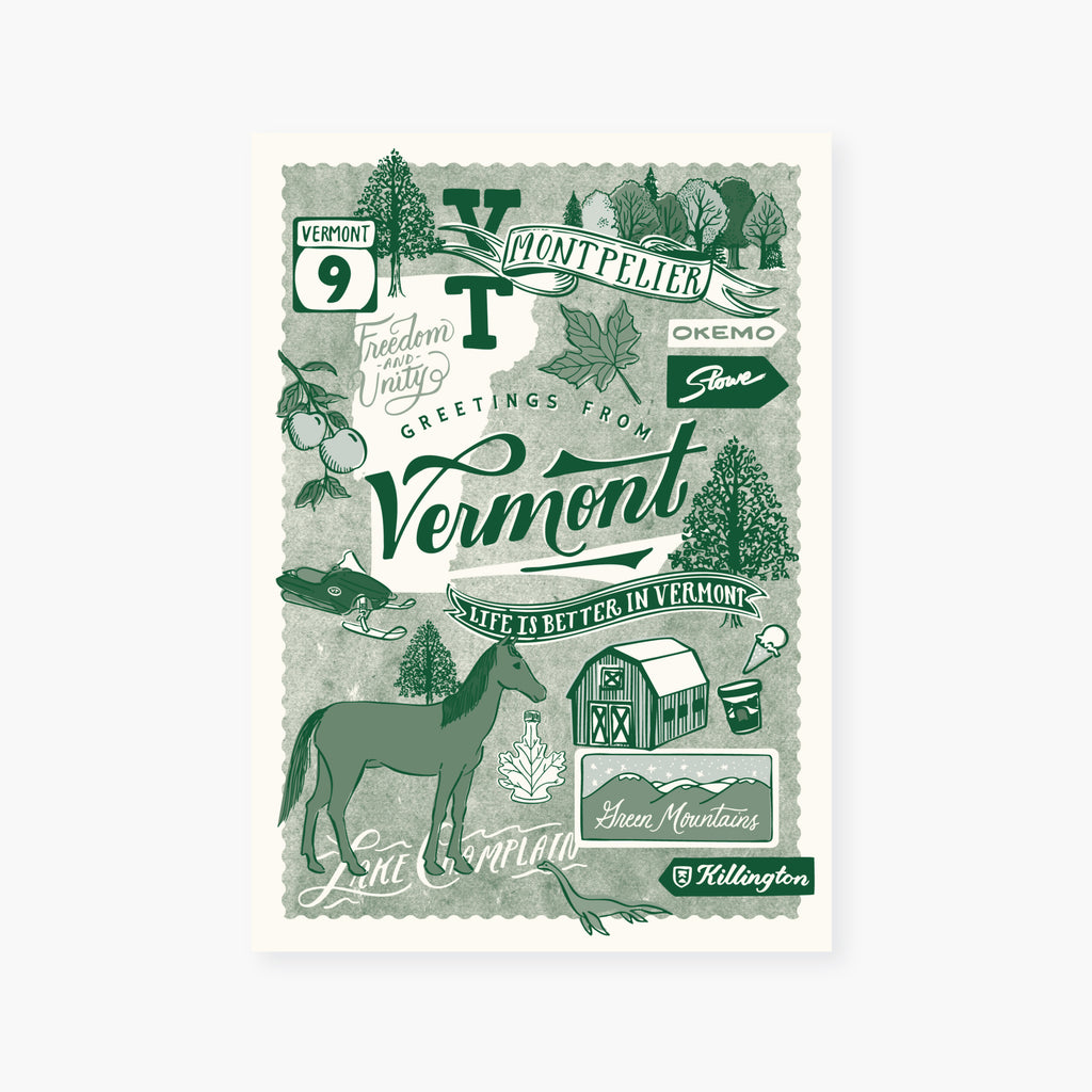 Vermont Icons Postcard