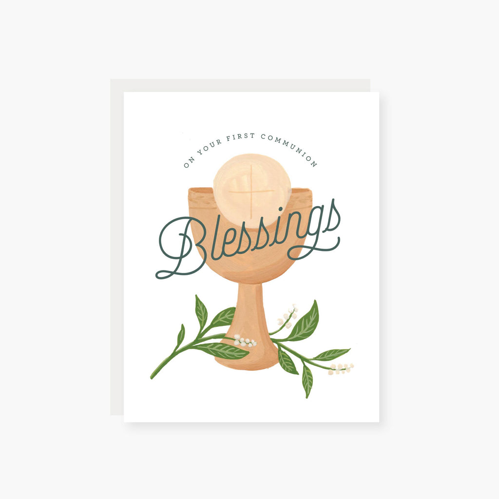 first communion blessings card