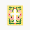 floral child of God baptism, first communion card