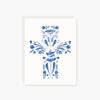 Blessings Blue Floral Cross Religious Card