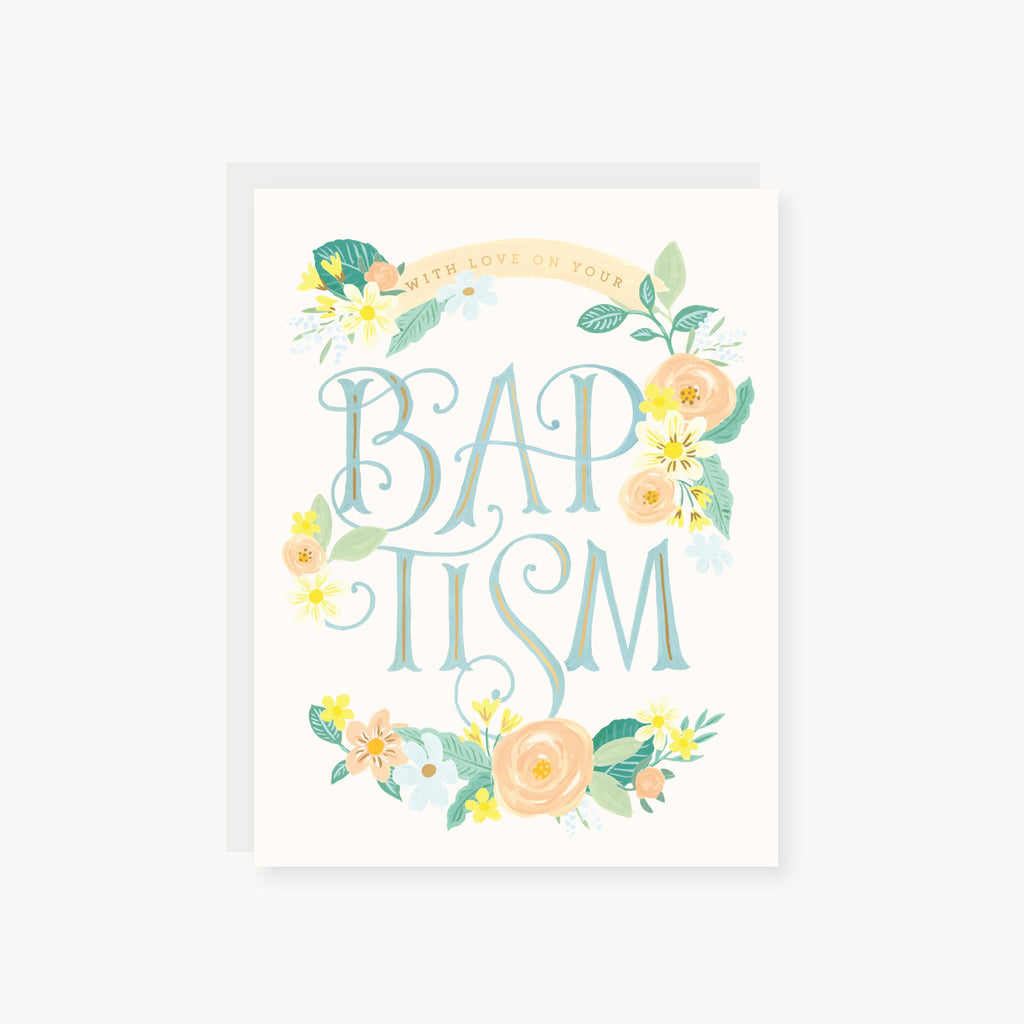 Faith in Bloom Baptism Card