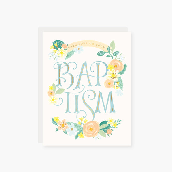 Faith in Bloom Baptism Card