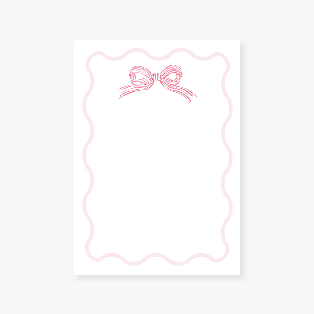 Beautiful Bow Wavy Frame Notepad