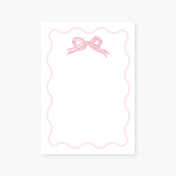 Beautiful Bow Wavy Frame Notepad