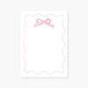 Beautiful Bow Wavy Frame Notepad