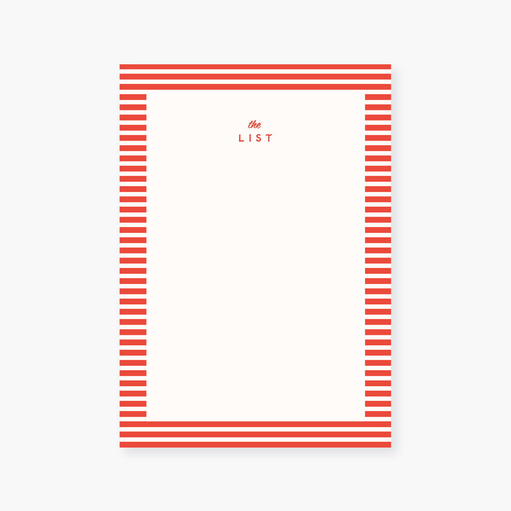 Folk Stripe List Notepad
