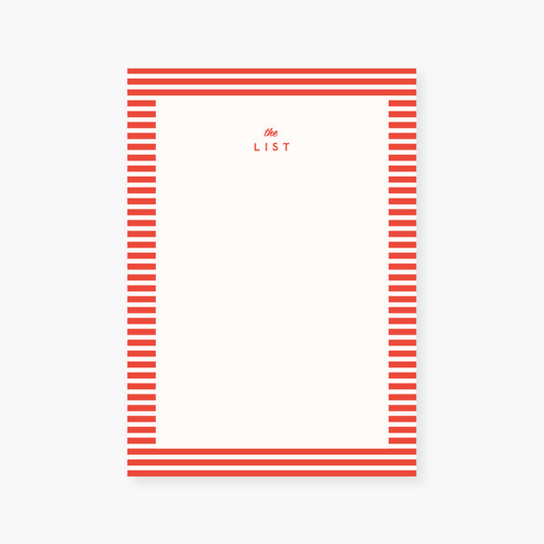 Folk Stripe List Notepad