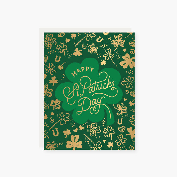 shamrock happy st. patrick's day card