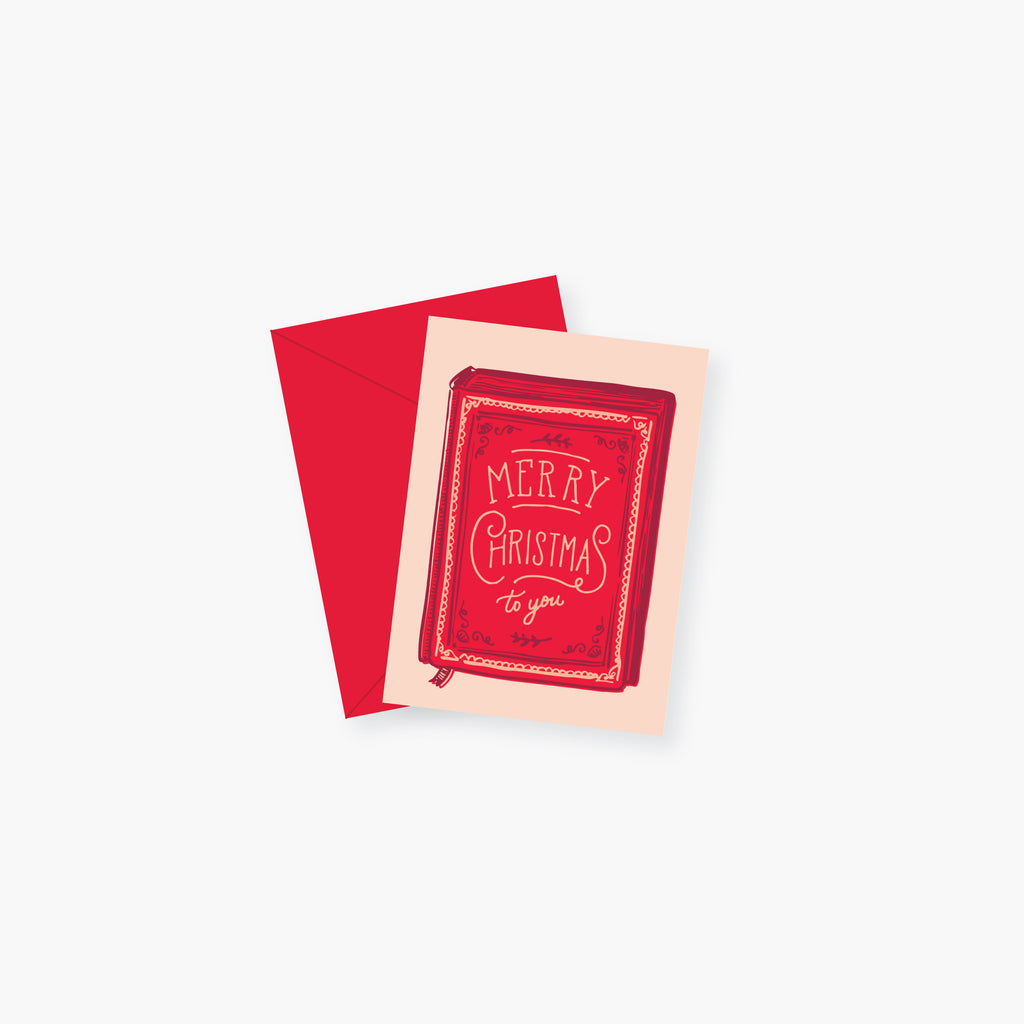 Christmas Book Holiday Enclosure Card