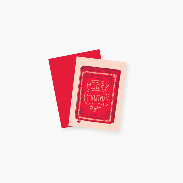 Christmas Book Holiday Enclosure Card