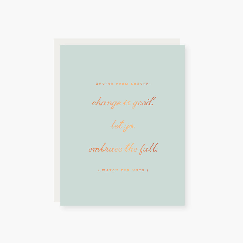 Advice from Leaves fall encouragement Card