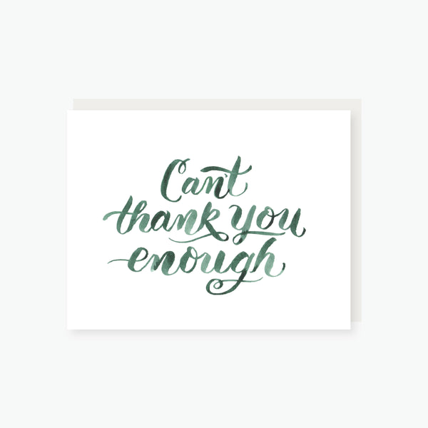 can't thank you enough
