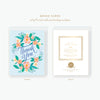 blue florals thank you card