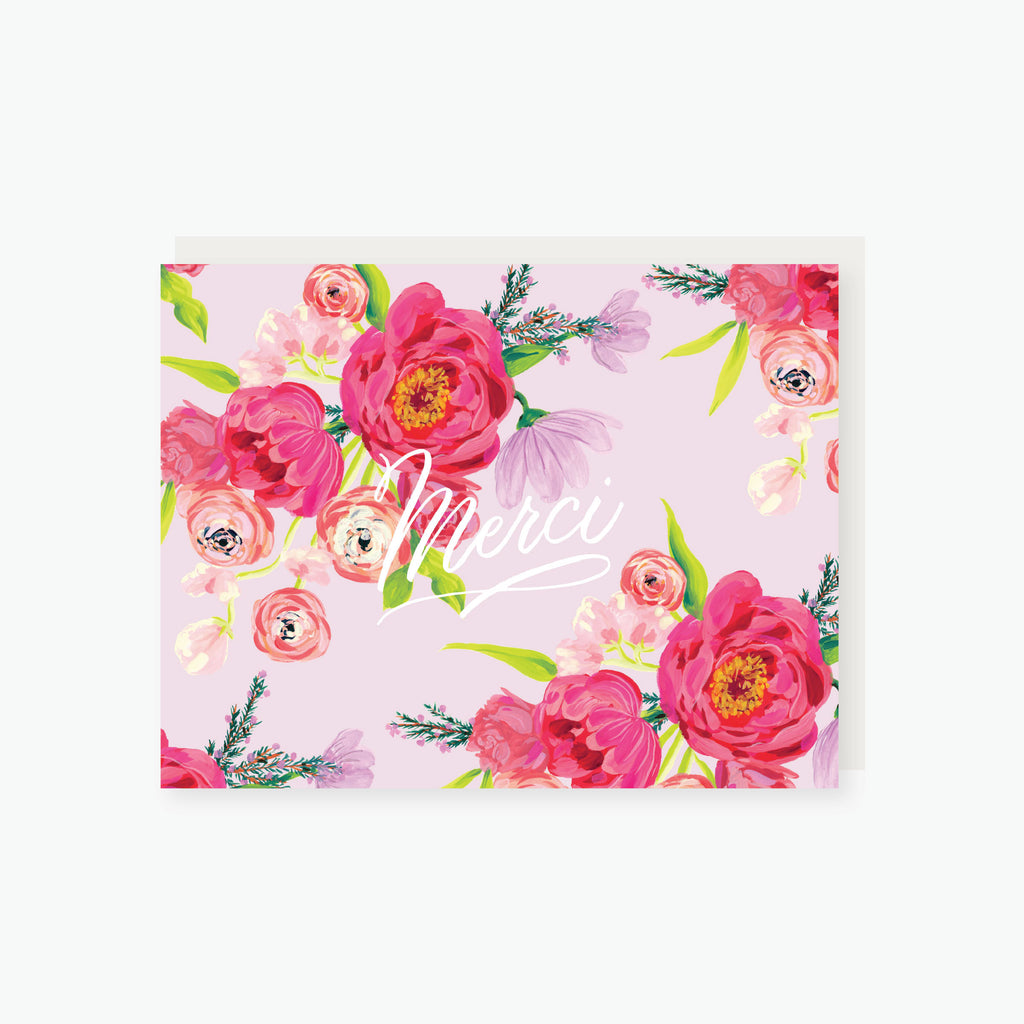 merci bright floral thank you
