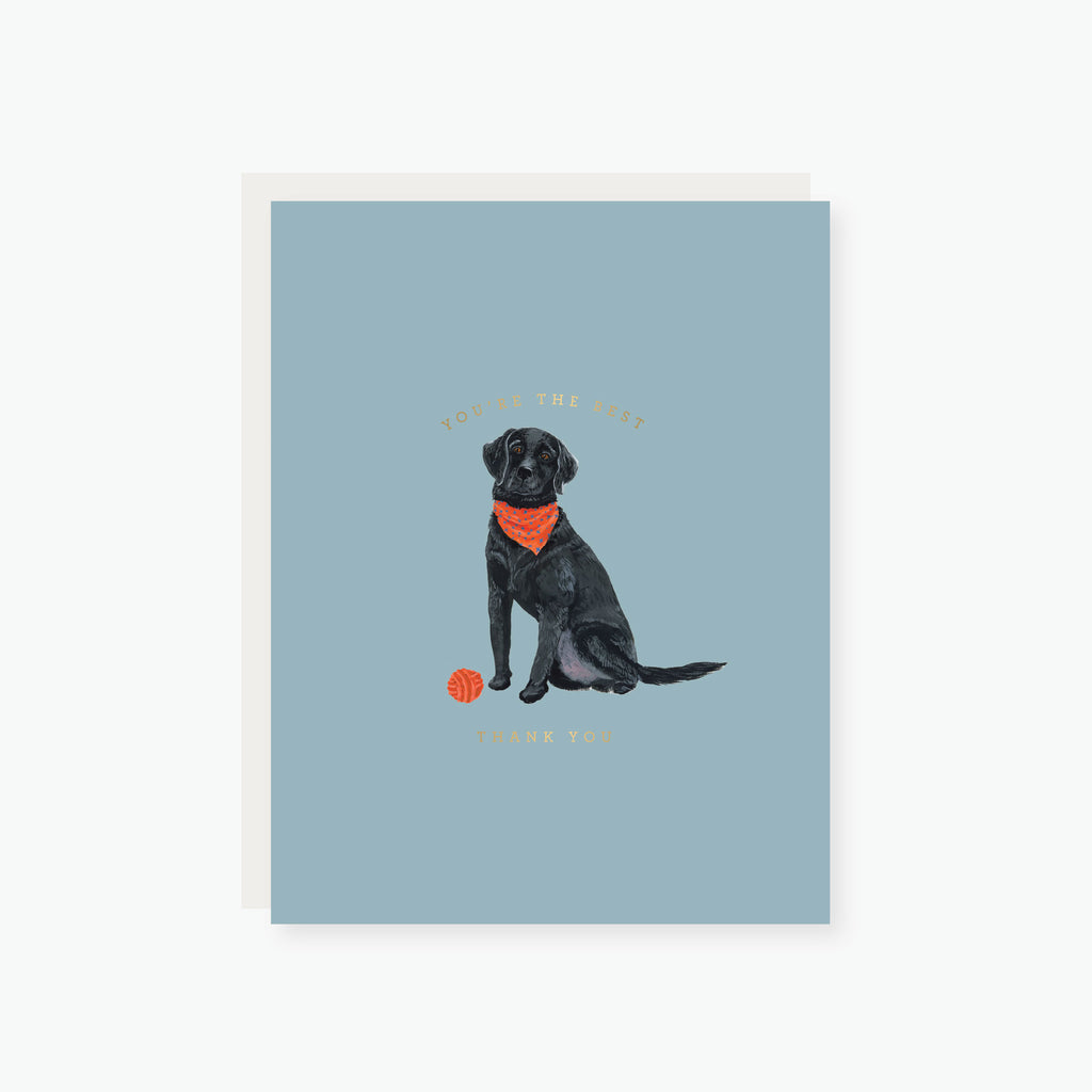 You are the best! Black Lab Thank You Card