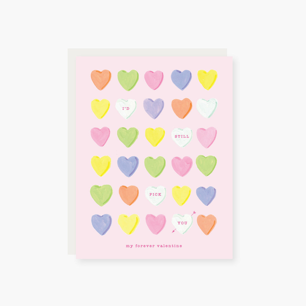 conversation hearts valentine's day card