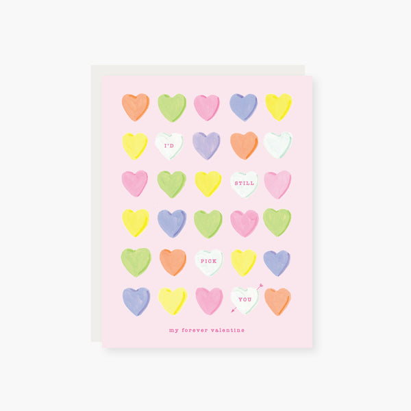 conversation hearts valentine's day card