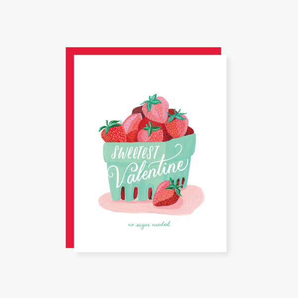 strawberry sweet valentine's day card