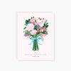 beautiful bouquet wedding card