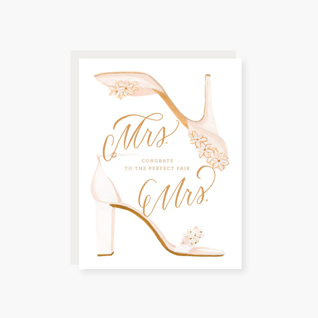 mrs & mrs wedding card