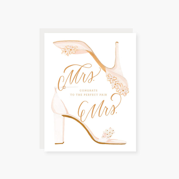 mrs & mrs wedding card