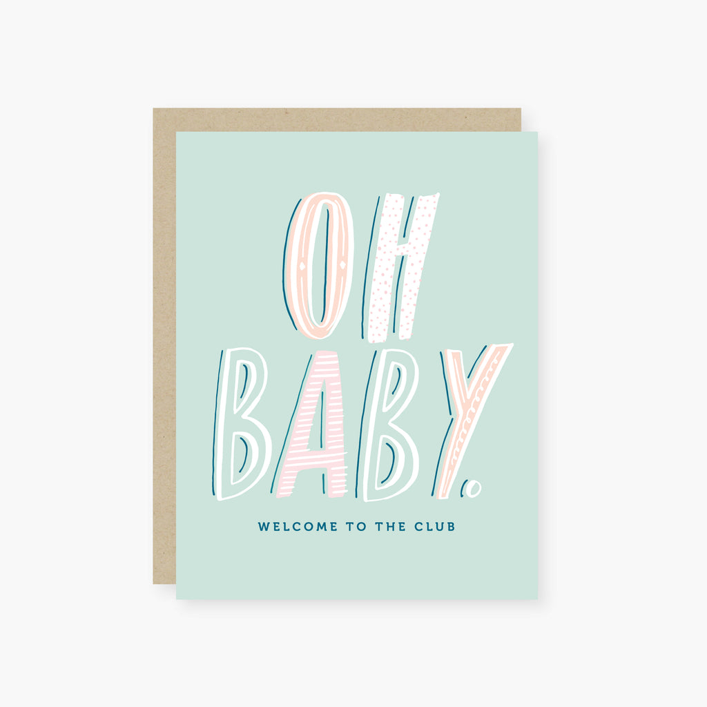 welcome to the club baby card