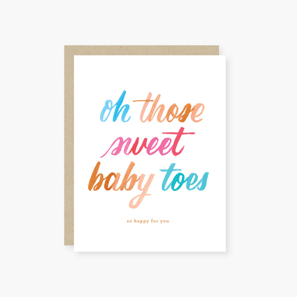 oh those baby toes baby card