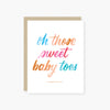 oh those baby toes baby card