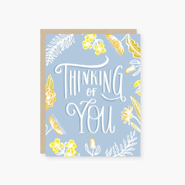 floral thinking of you card