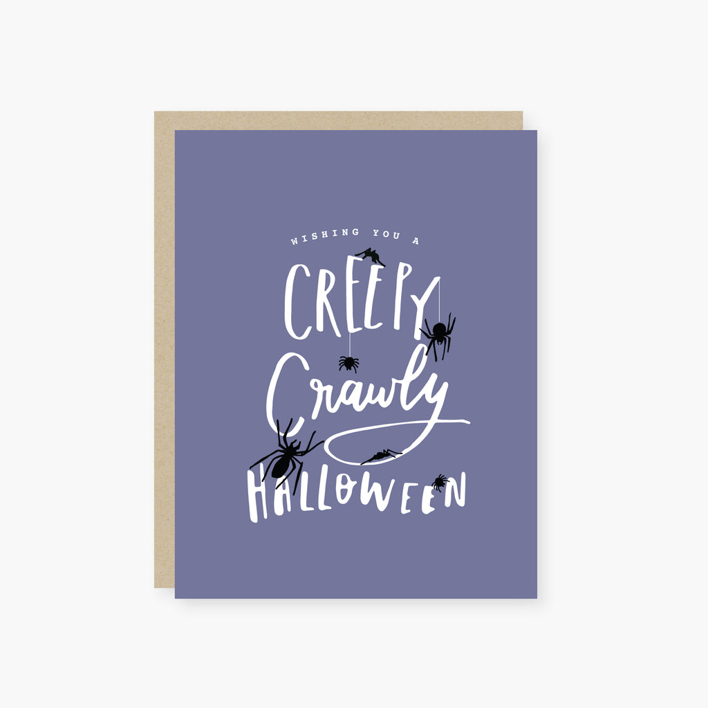 creepy crawly halloween card