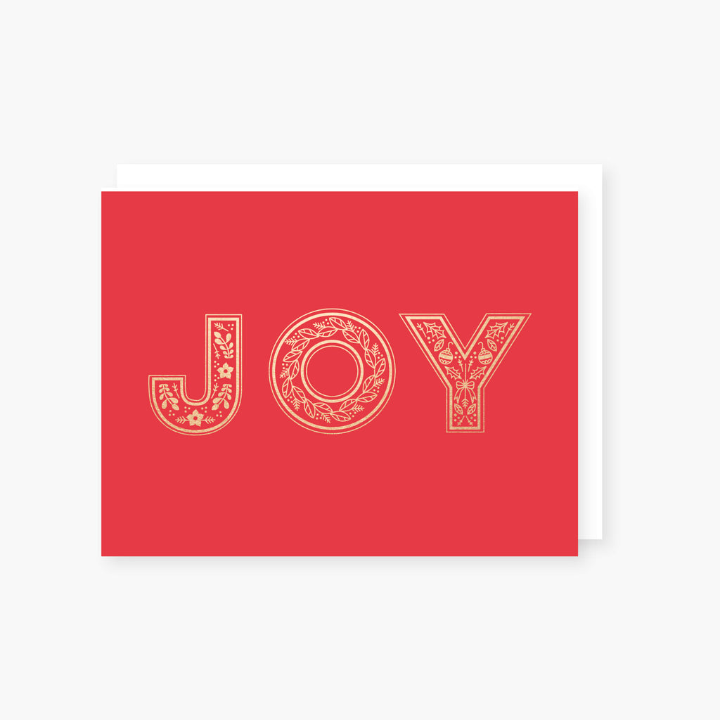 ornate joy holiday card