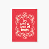joy love and tons of hugs holiday card