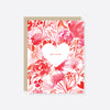 pink floral love you card