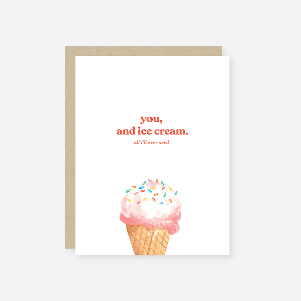 ice cream and you love card