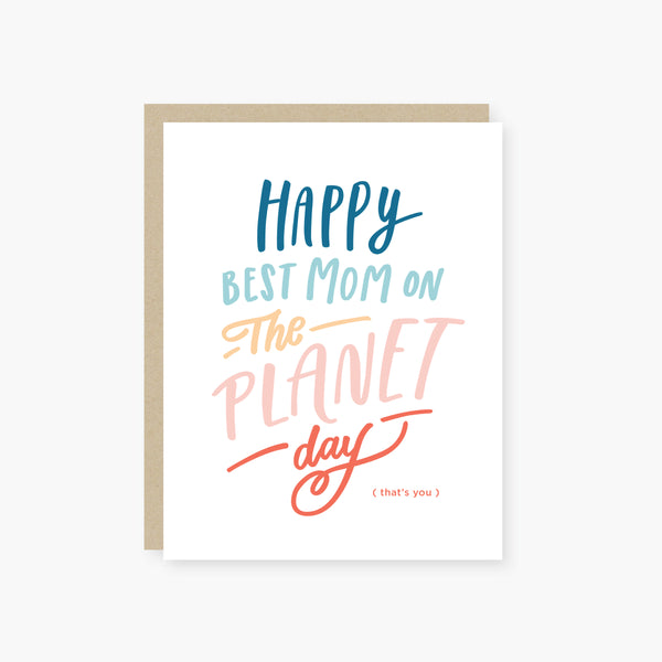 best mom on the planet mother's day card