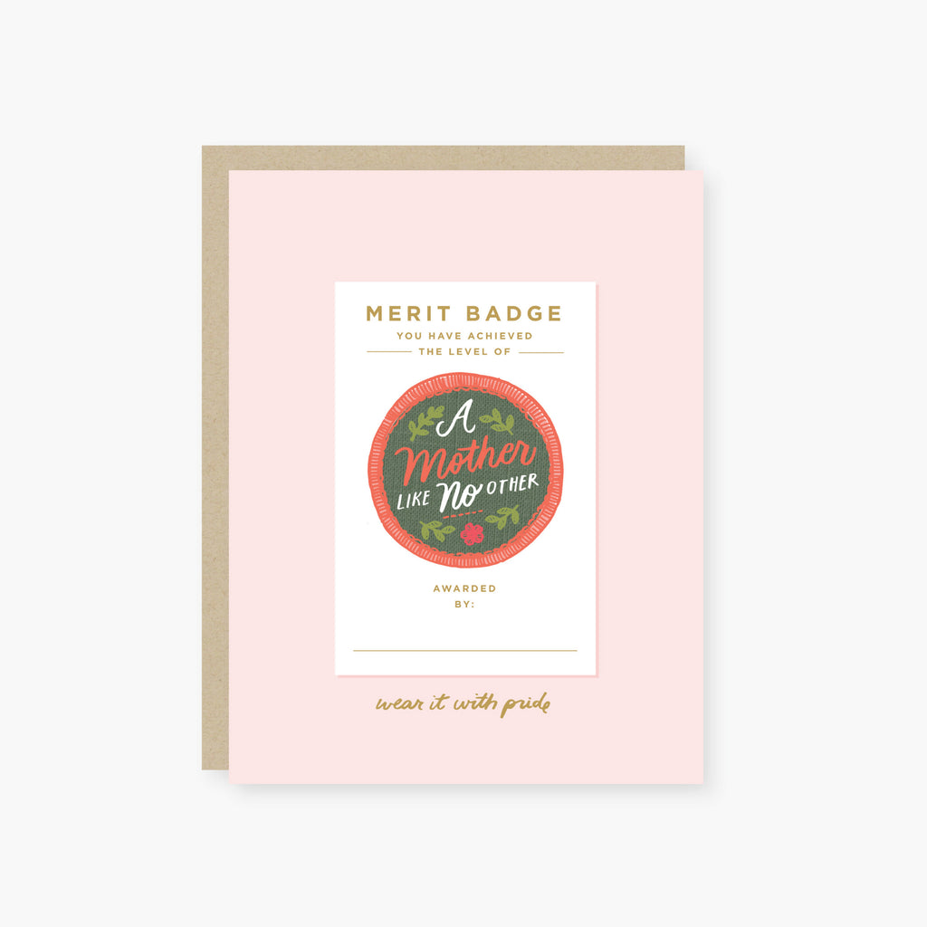 merit badge mother's day card