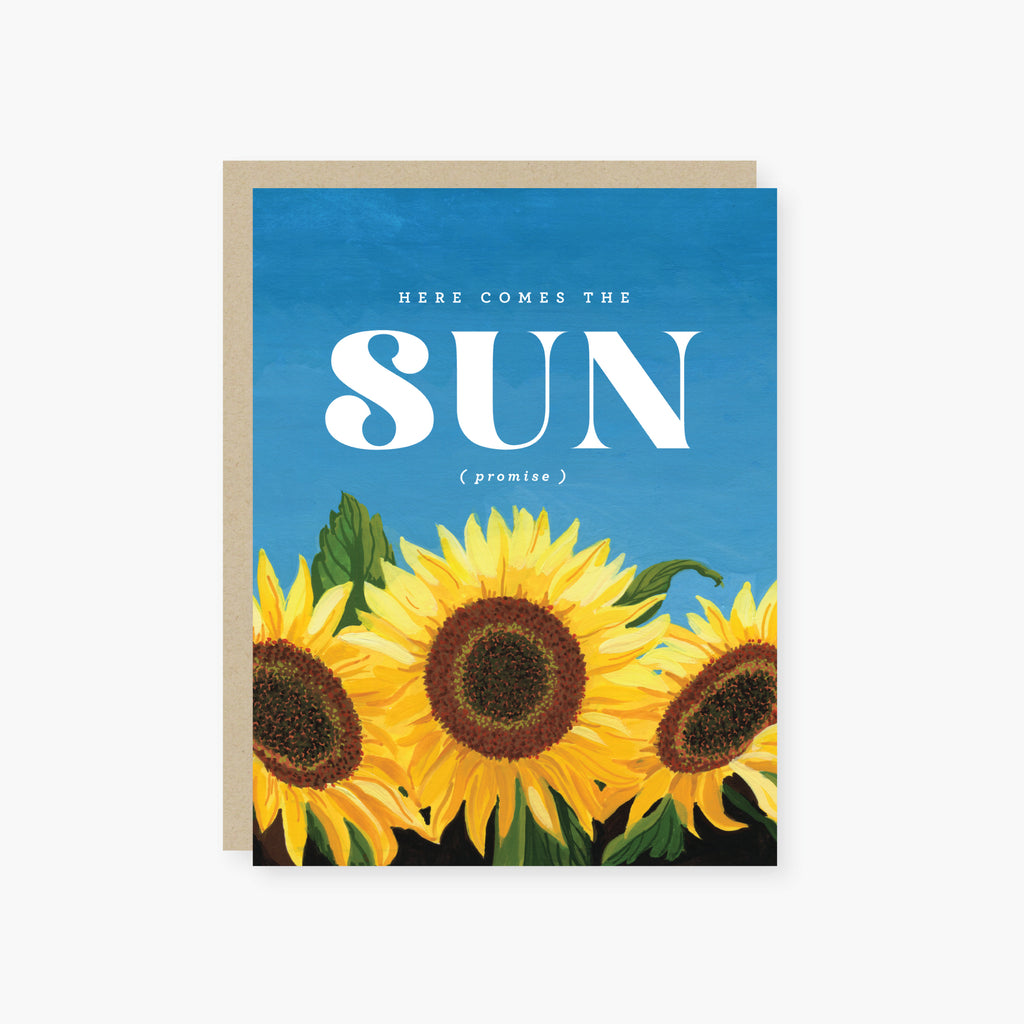 Here comes the Sun encouragement card