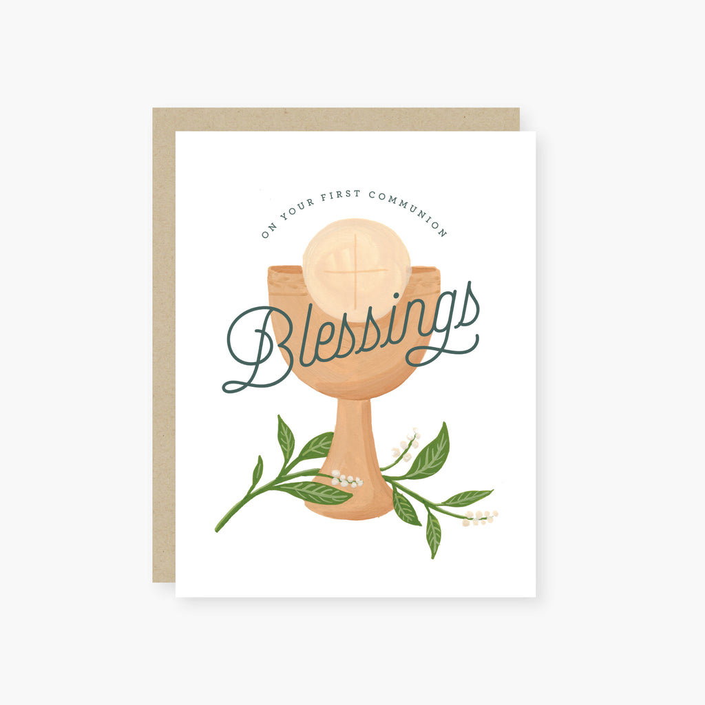 first communion blessings card