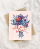 thanks a bunch florals thank you card