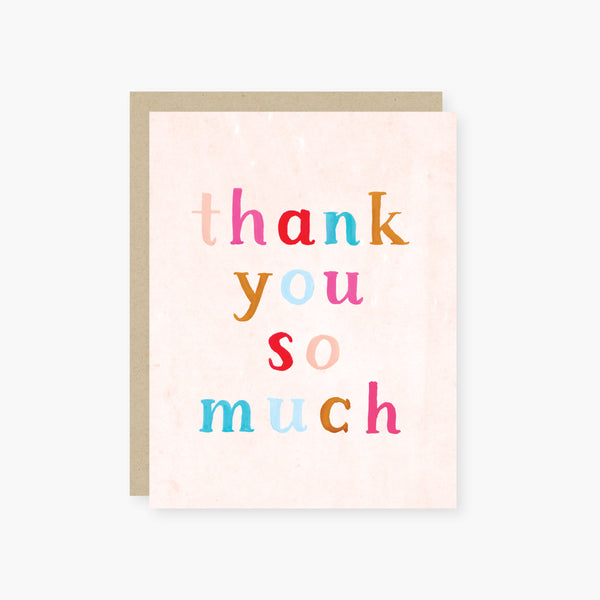 painted letters thank you card