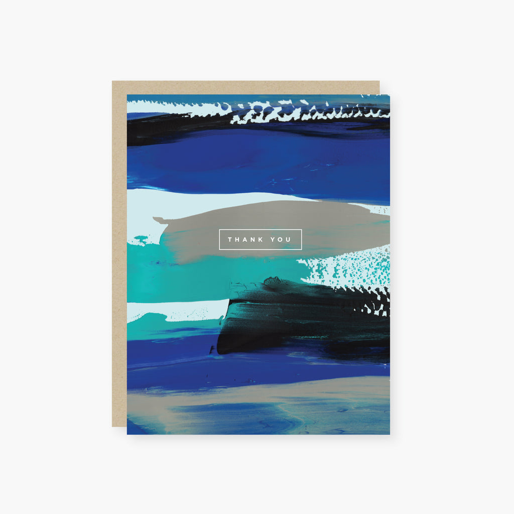 painted blues thank you card