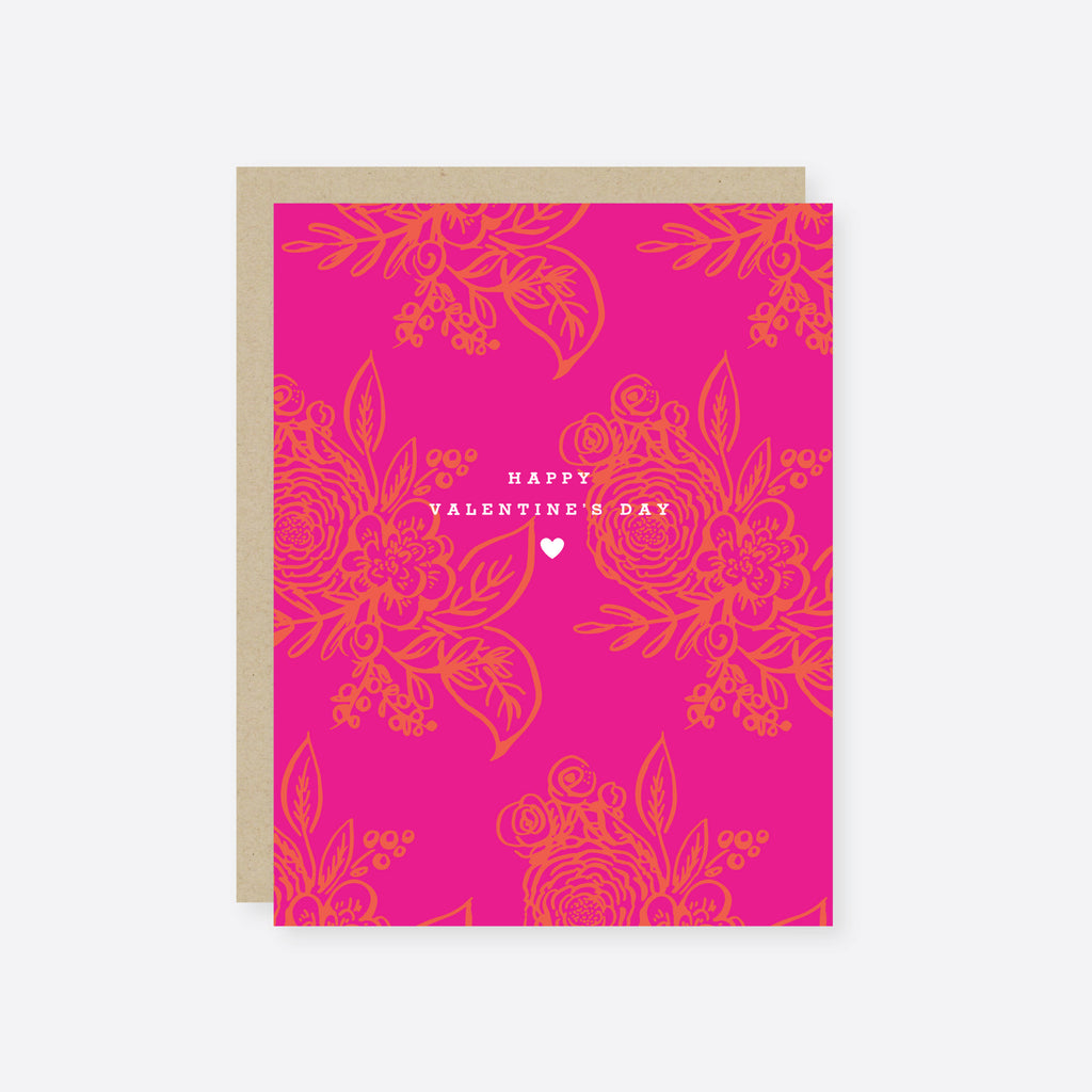 bright floral valentine's day card
