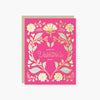 floral heart foil valentine's day card