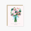 beautiful bouquet wedding card