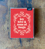 joy love and tons of hugs holiday card