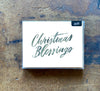 christmas blessings watercolor lettering card