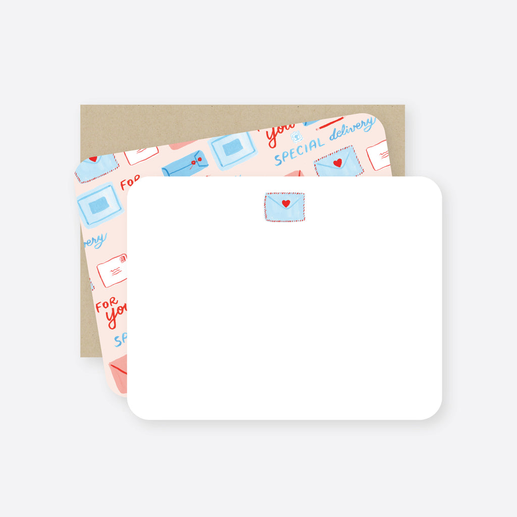 special delivery flat notecard set