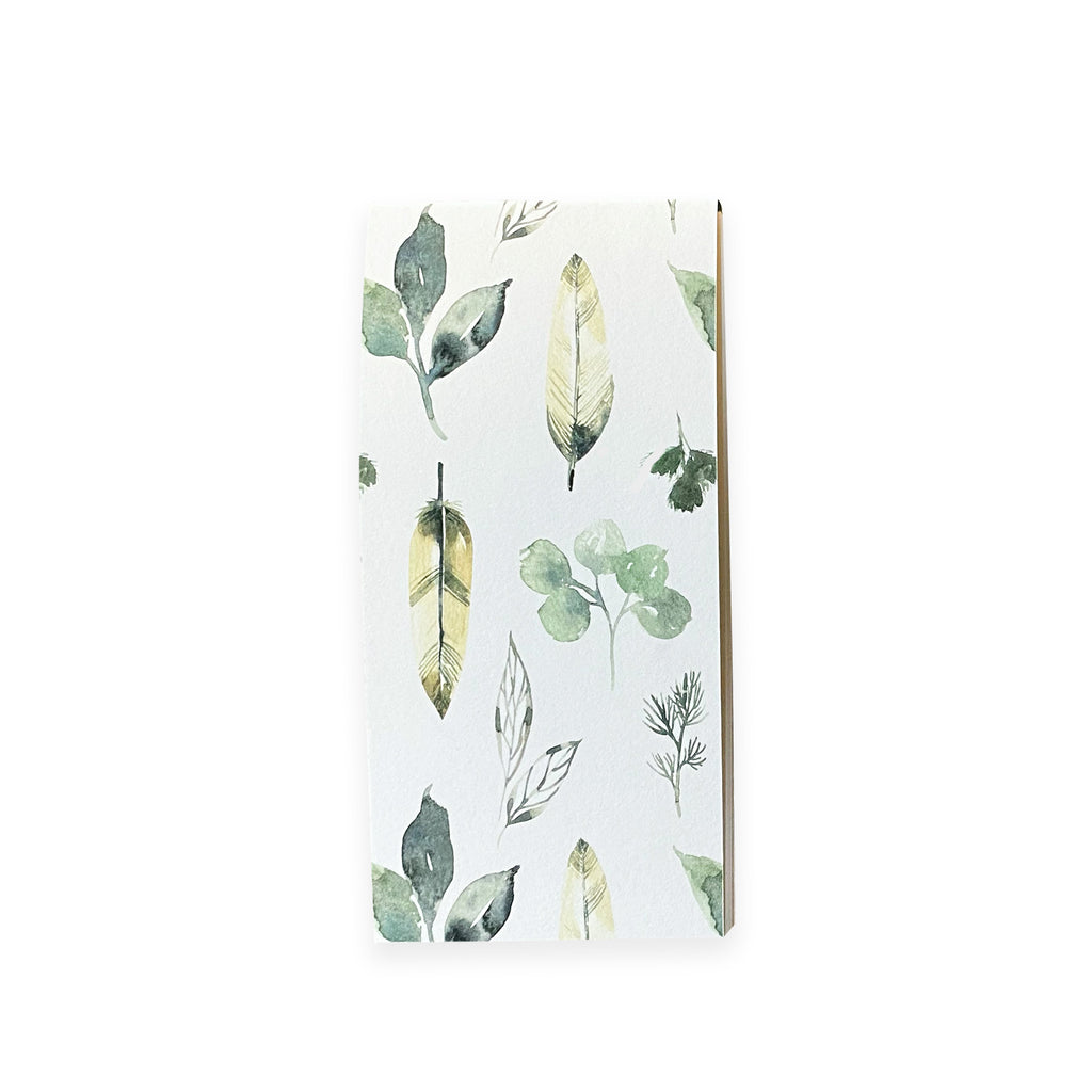 feather floral fold over notepad