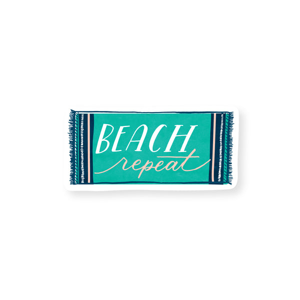 Beach, Repeat Sticker